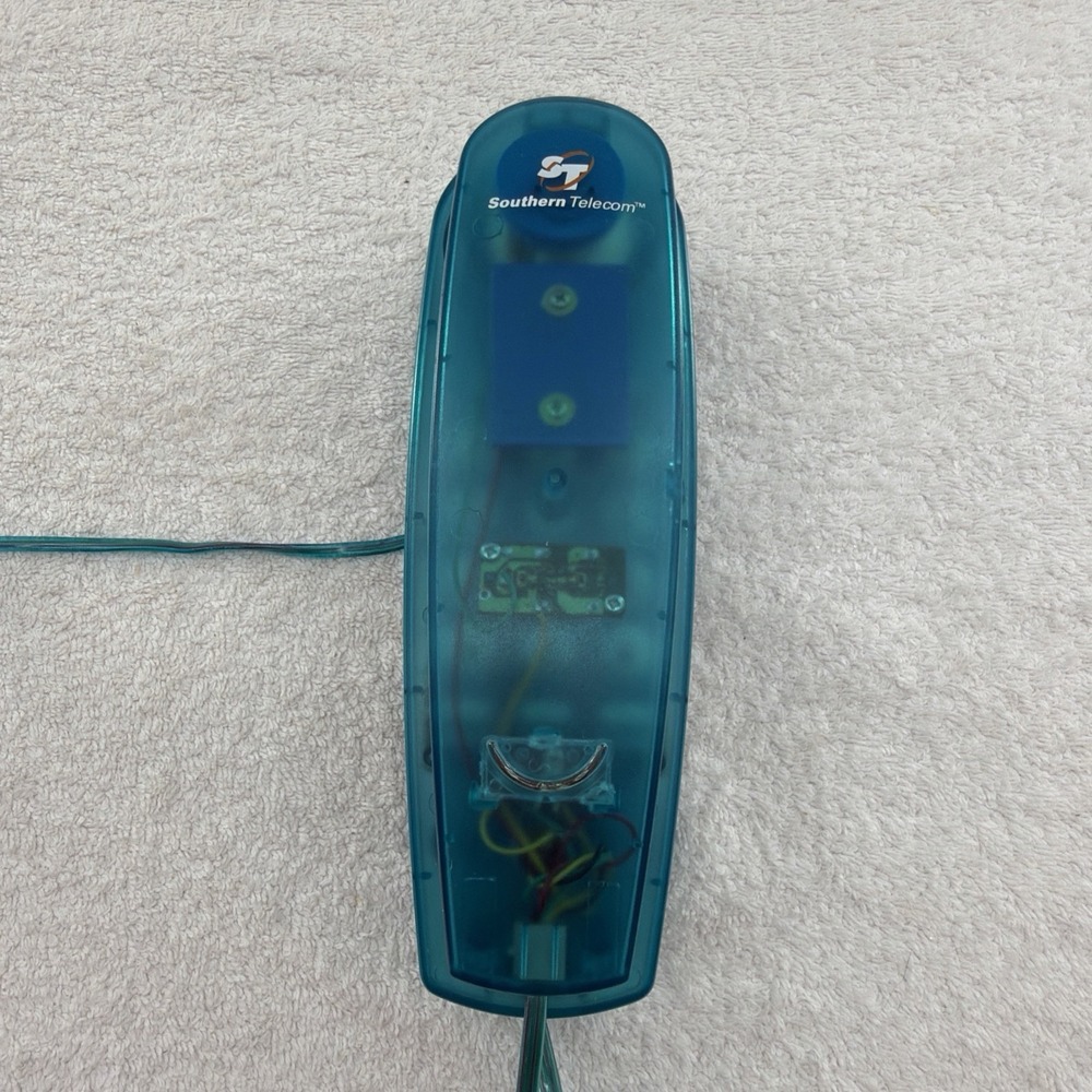 Vintage Southern Telecom Clear Blue Transparent Phone Set Y2K Retro Untested